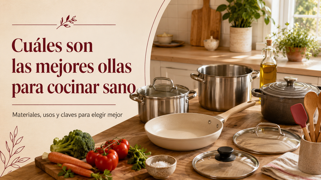 Cuáles son las mejores ollas para cocinar sano: materiales, seguridad y uso diario