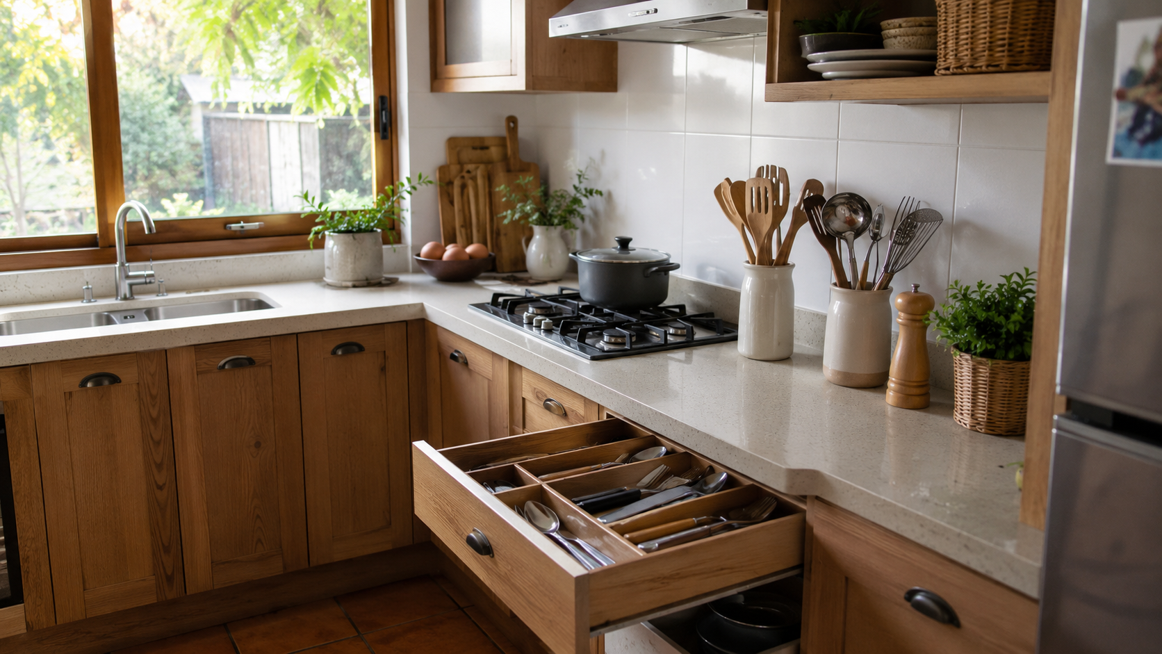 Utensilios de cocina ordenados por uso y función