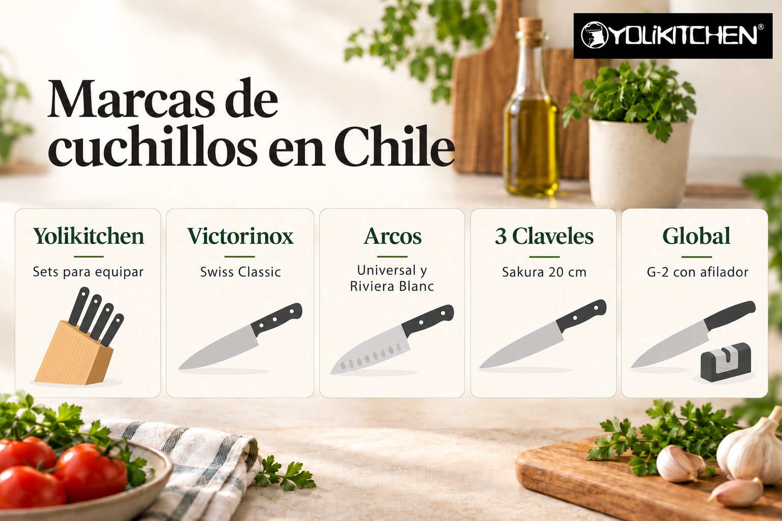 Comparativa de las mejores marcas de cuchillos en Chile según presupuesto y uso en la cocina