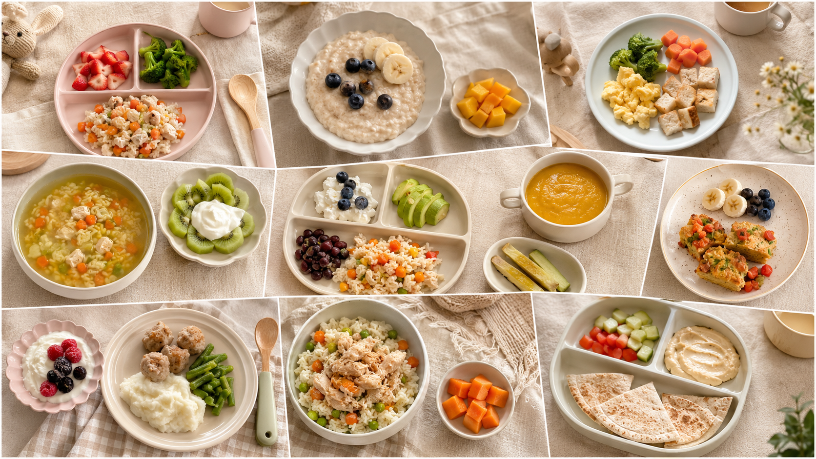 Menú para niños de 1 a 2 años: ideas saludables y fáciles para cada día
