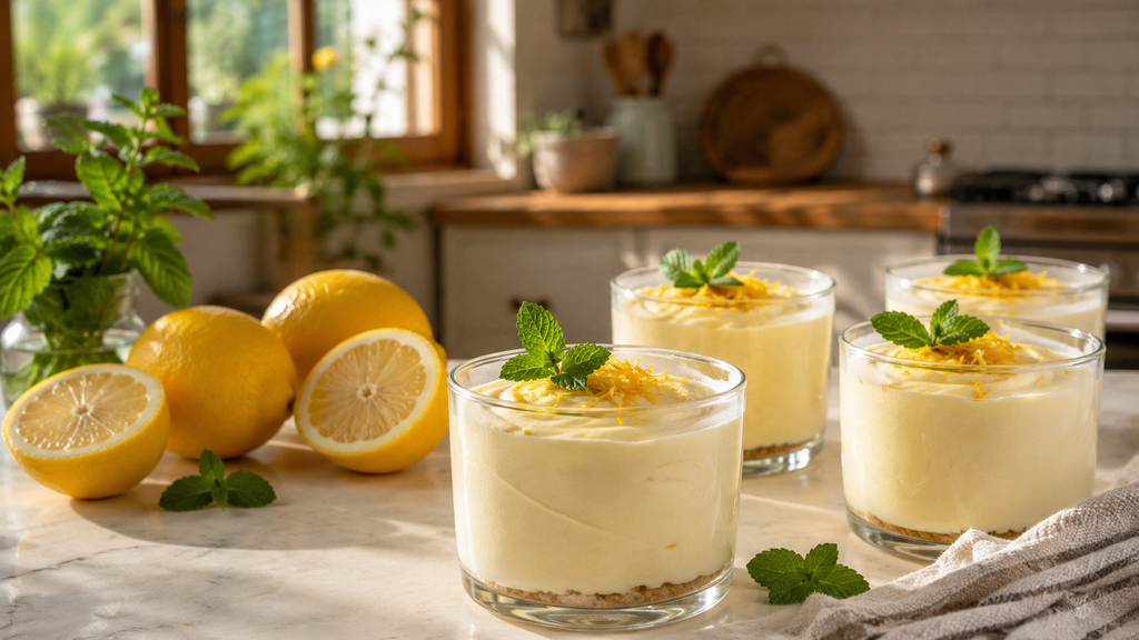 Mousse de limón fácil con leche evaporada y leche condensada