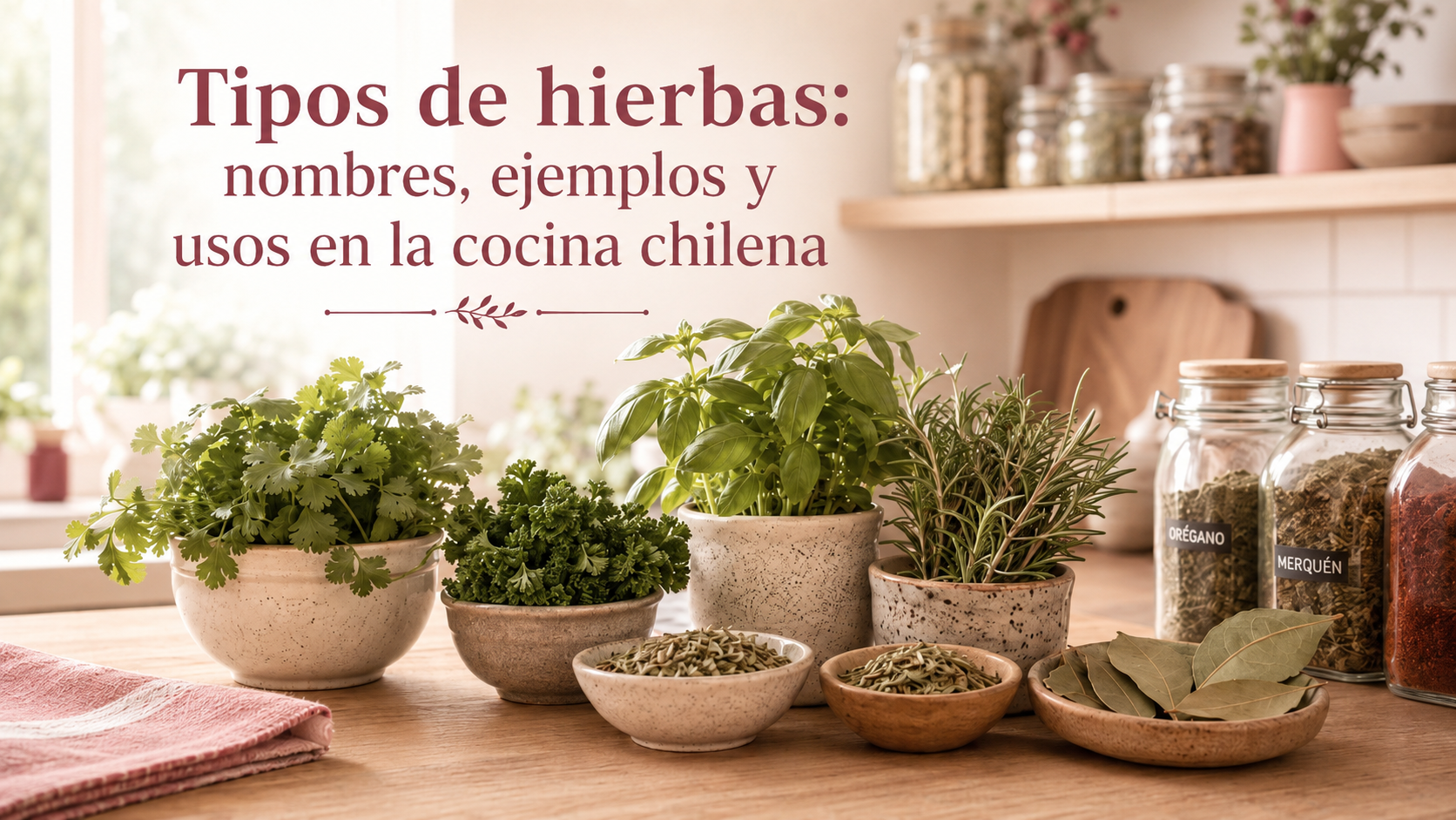 Tipos de hierbas frescas y secas para cocinar en casa