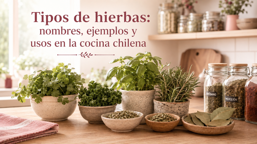 Tipos de hierbas: nombres, ejemplos y usos en la cocina chilena