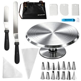 Set de repostería con plato giratorio de aluminio y accesorios Yolikitchen