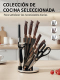 Set de Cuchillos con Base Giratoria