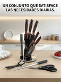 Set de Cuchillos con Base Giratoria