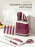 Set de cuchillos 7 piezas con bloque