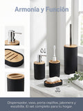 Set Accesorios de Baño 5 Piezas Bambú