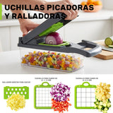 Piezas desmontables del cortador de verduras dentro del lavavajillas