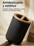 Set de accesorios de baño Bambú + Mate,5 piezas
