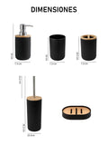 Set Accesorios de Baño 5 Piezas Bambú