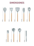 Set de utensilios de silicona 23 piezas
