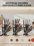 Set de Cuchillos con Base Giratoria