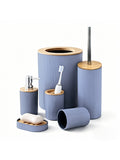 Set de accesorios de baño Bambú + Mate,5 piezas
