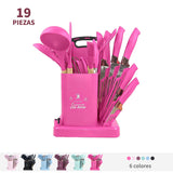 Kit de Cocina 19 Piezas con Cuchillos