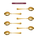 Pack 6 Cucharas Doradas (21 cm)