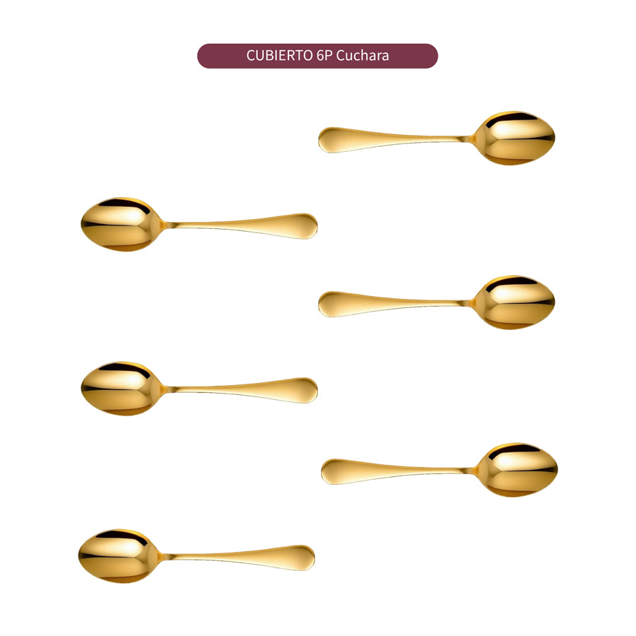 Set de Cucharitas Doradas (6 unidades)