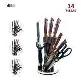 Set de Cuchillos con Base Giratoria