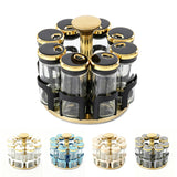 Set especiero giratorio de 8 frascos para condimentos