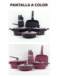Set de Ollas y Sartén Grill Antiadherente