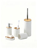 Set Accesorios de Baño 5 Piezas Bambú